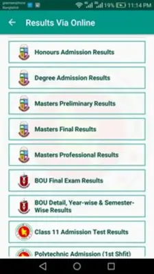 BD All Exam Results android App screenshot 5